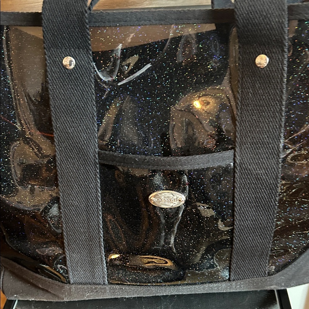 Coach Black Glitter Clear Tote - Picture 4 of 15